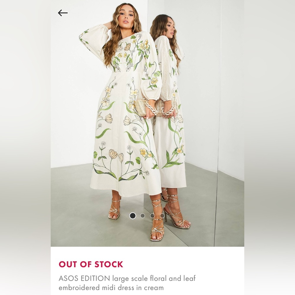 ASOS EDITION embroidered midi dress